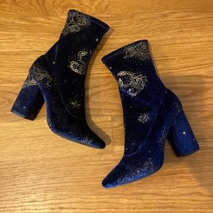 Urban Outfitters Velvet Constellation Boots